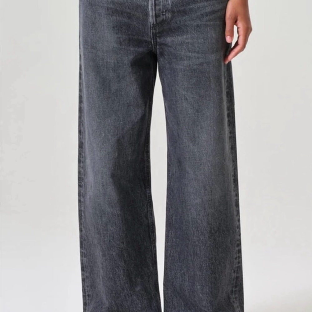 AGOLDE Classic Black Wide-Leg Jeans